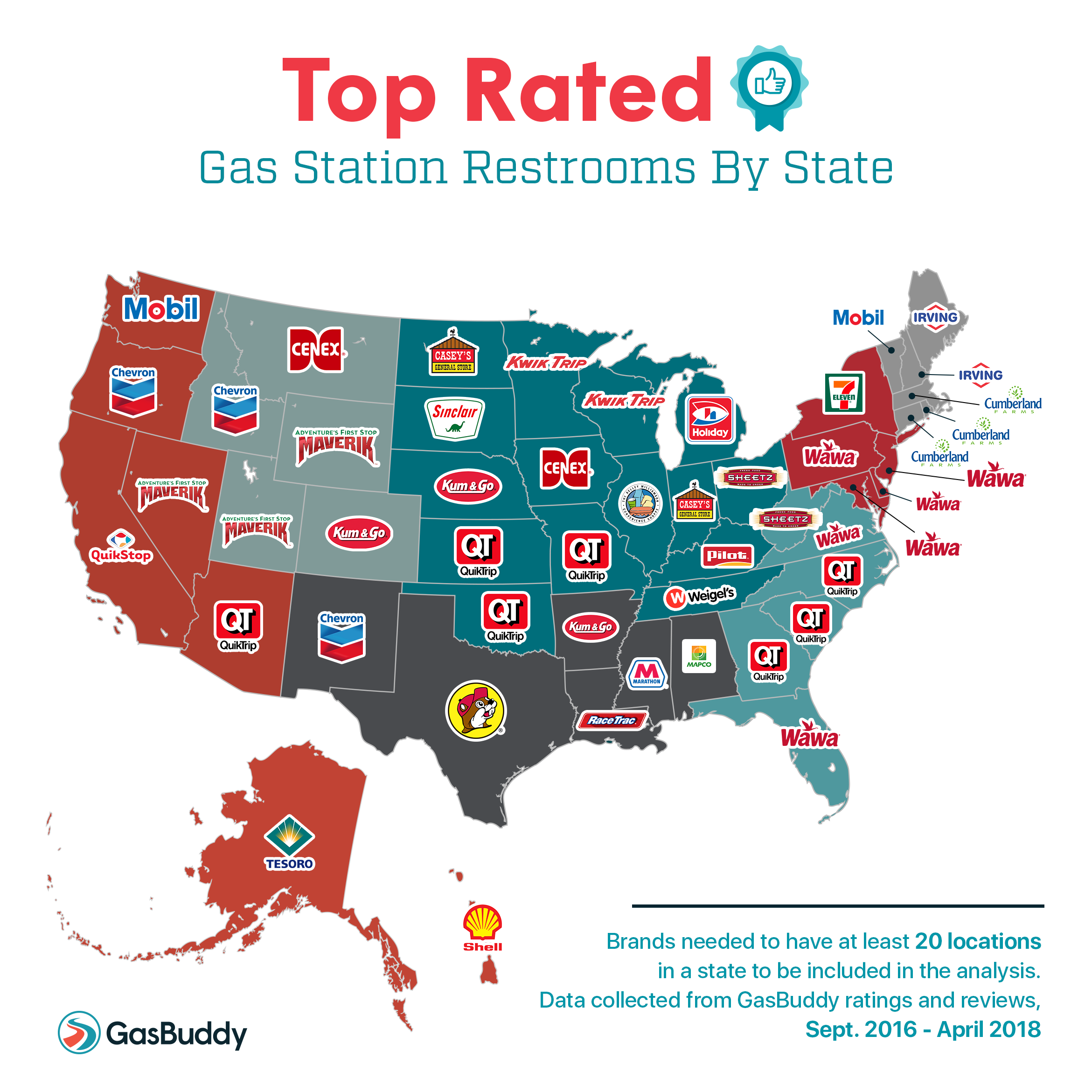 GasBuddy Reveals Top-Rated Gas Station Restrooms