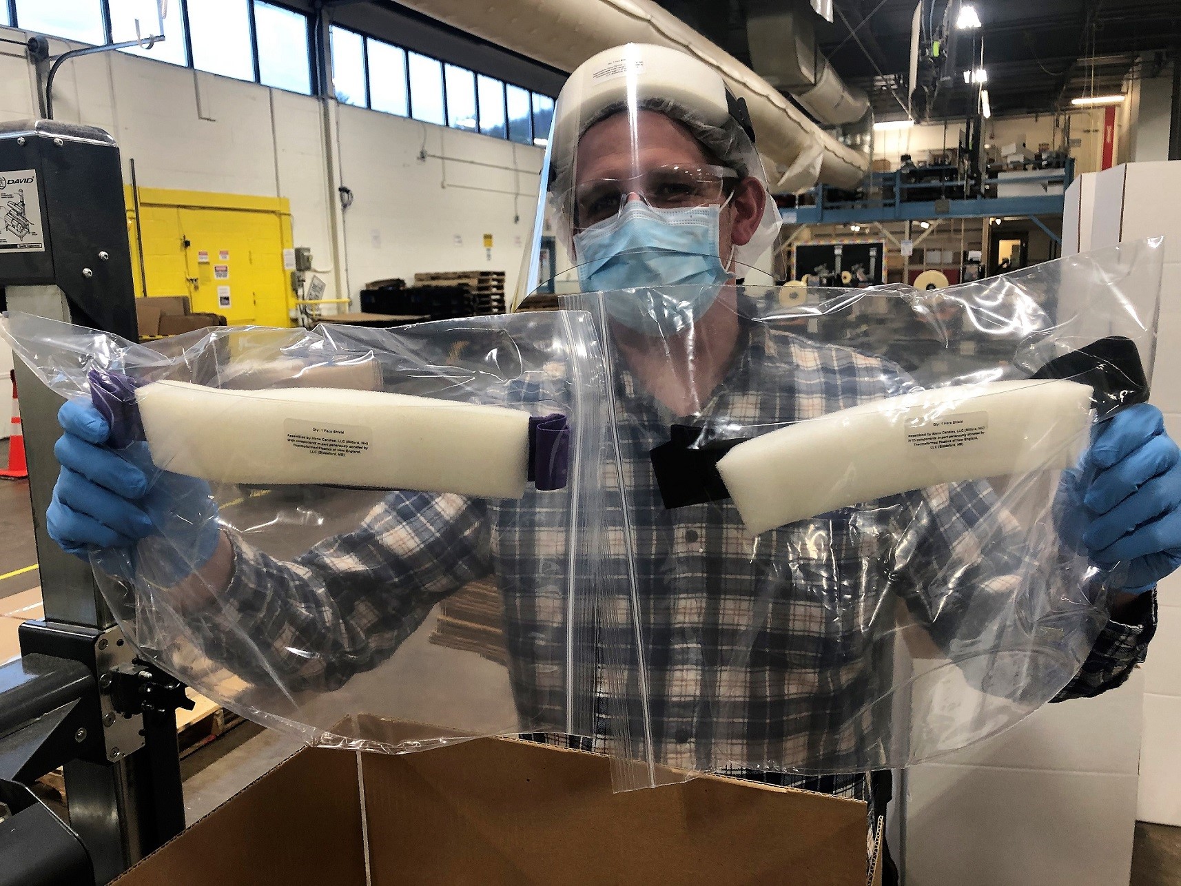 Candle Company Makes Face Shields 