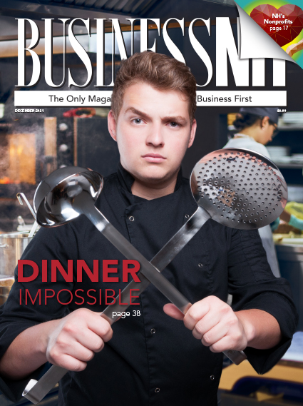 Decemebr Business NH Magazine Cover featuring Dinner Impossible