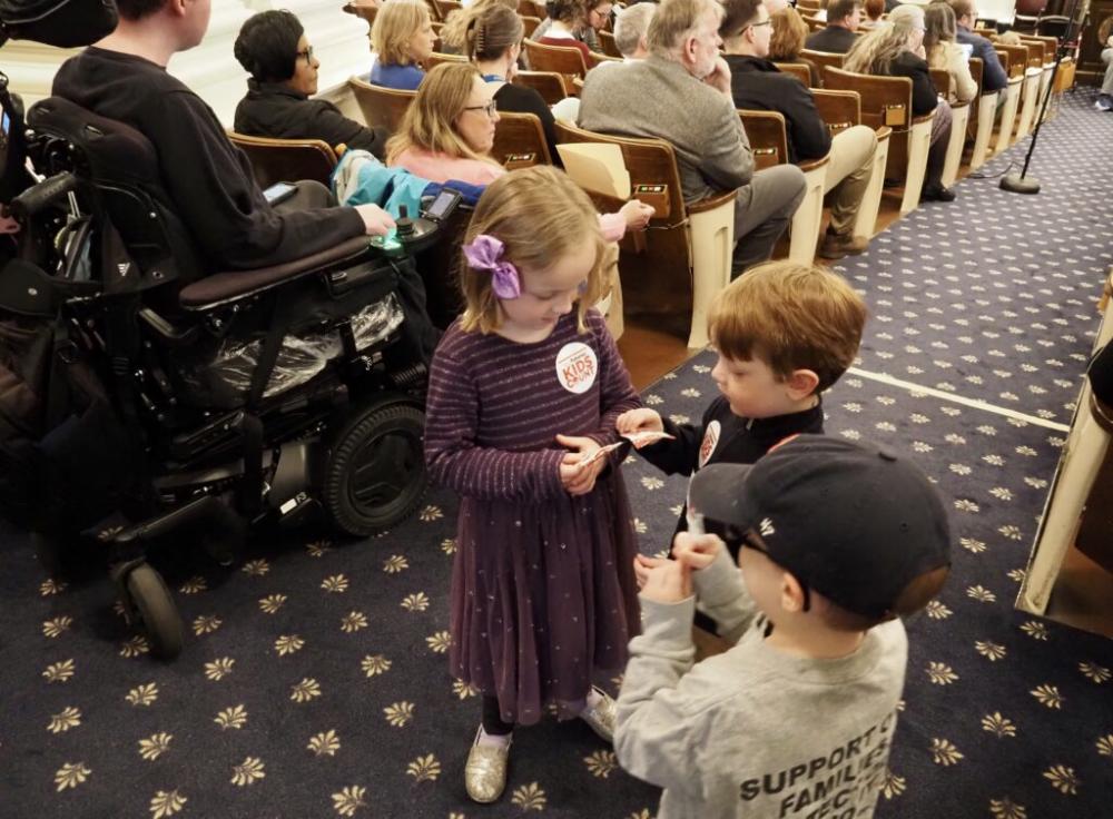 Children at senate hearing