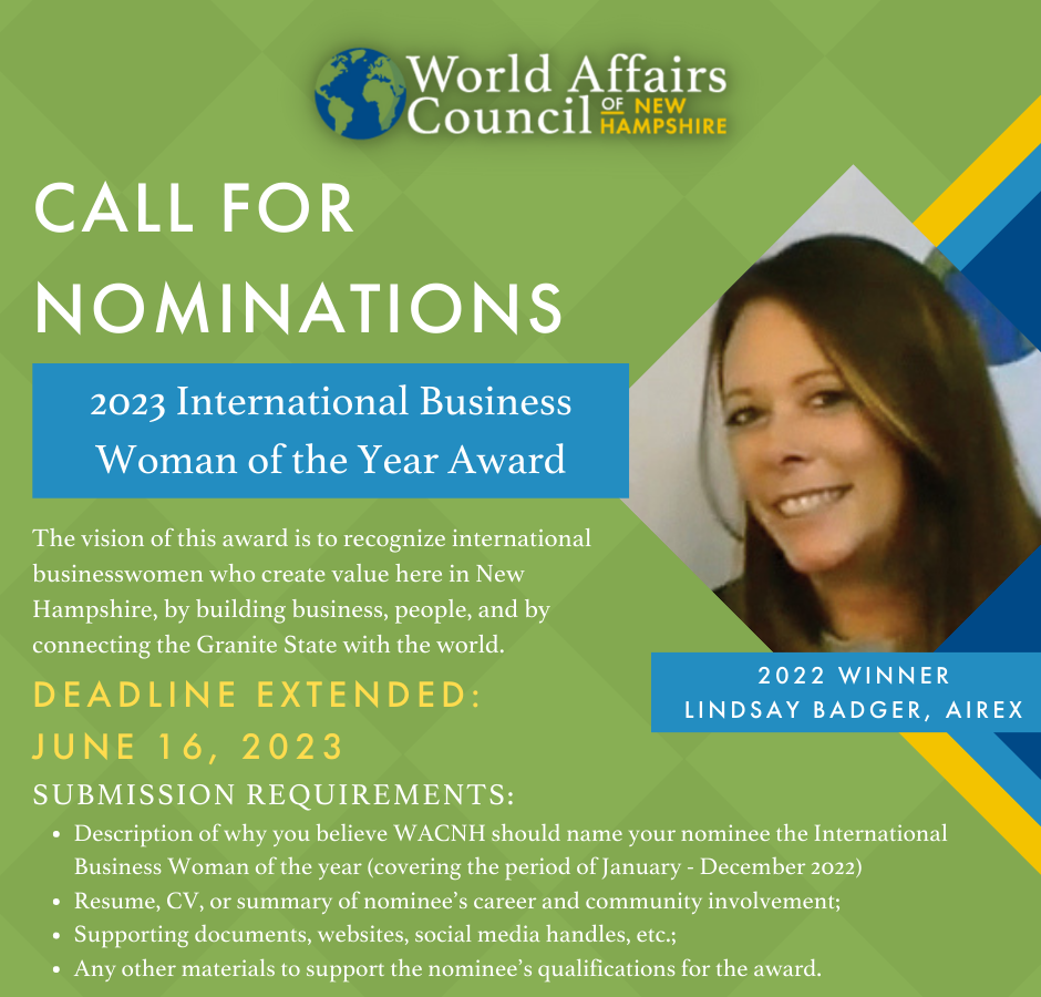 Nominations Sought for International Business Woman of the Year Award
