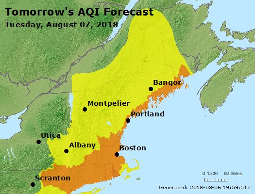 Poor Air Quality Expected on Tuesday