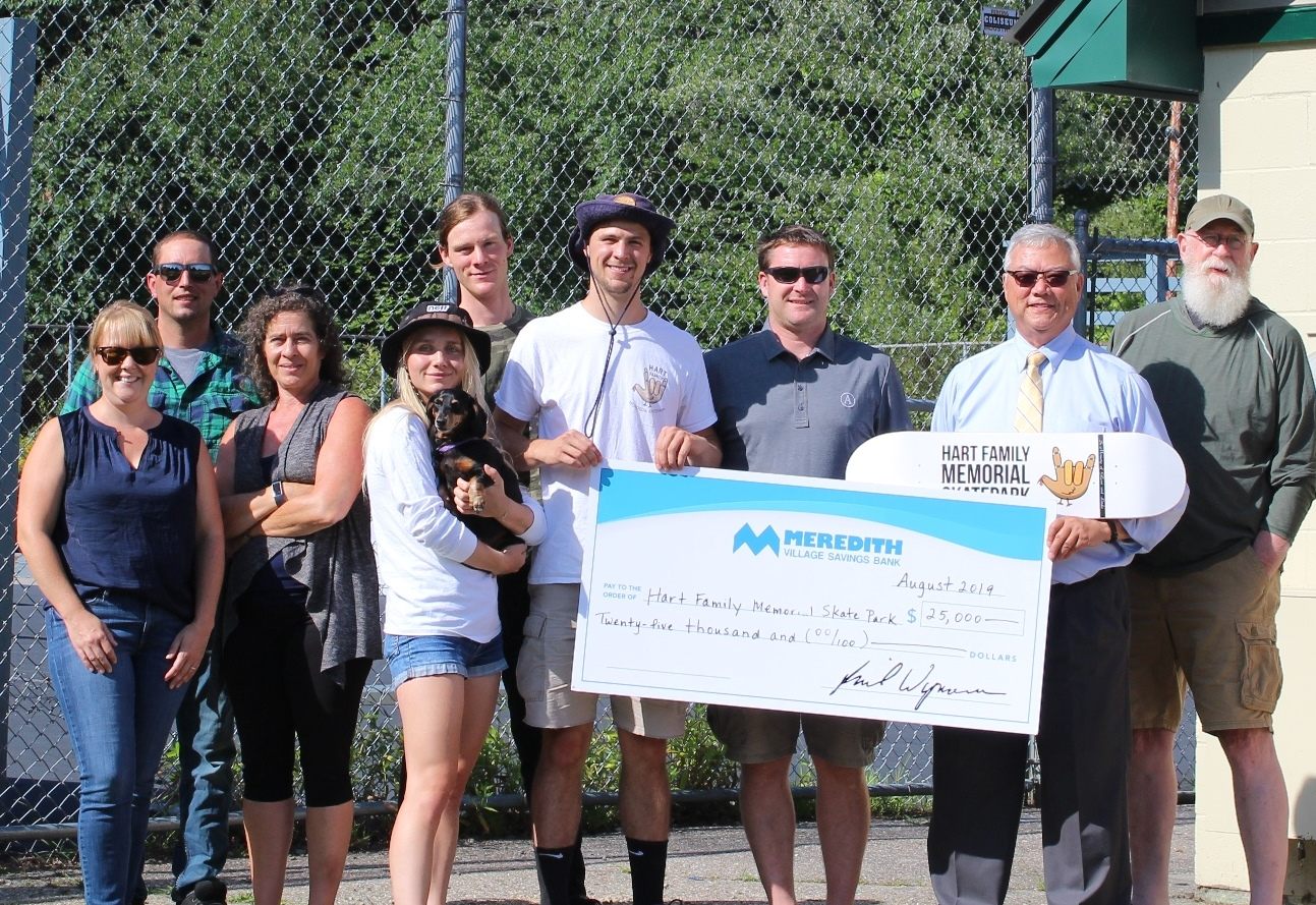 Meredith Village Savings Gives $25K to Skate Park