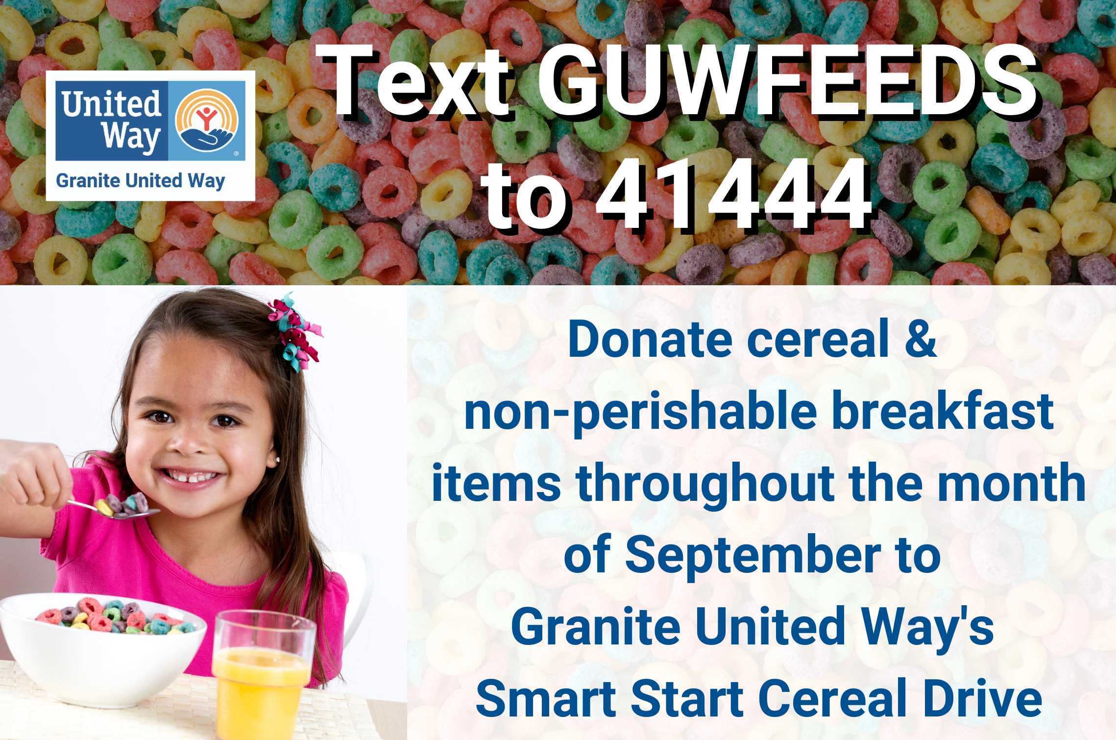 Granite United Way Launches Cereal Campaign