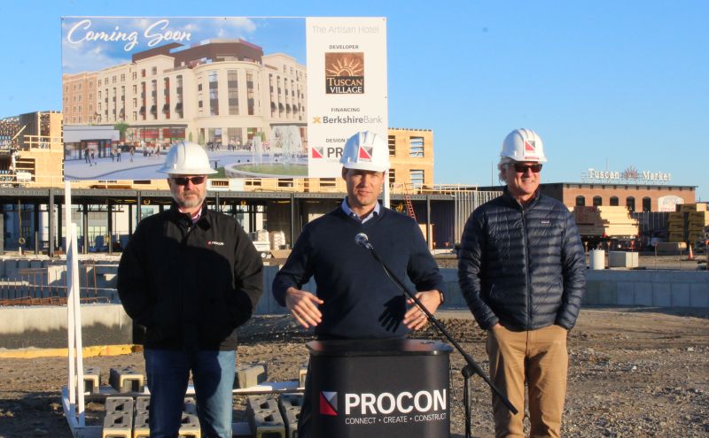 Tuscan Village Celebrates with Beam Raising 